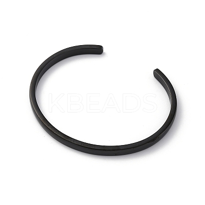 Ion Plating(IP) 304 Stainless Steel Cuff Bangles STAS-I110-10-4mm-B-1