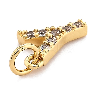Brass Micro Pave Grade AAA Cubic Zirconia Charms LS-ZIRC-P067-11G-Y-NR-1