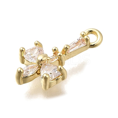 Brass Pave Cubic Zirconia Pendants LS-KK-Q048-26G-1