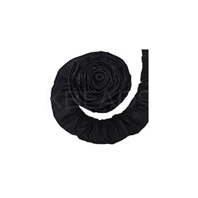 Cotton Pleated Lace Trim Ribbon OCOR-WH0097-25C-1