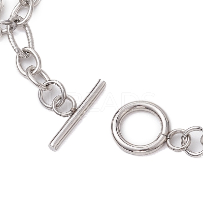 Halloween Theme 304 Stainless Steel Charm Bracelets for Women BJEW-JB10754-1