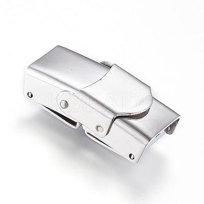 Tarnish Resistant 201 Stainless Steel Watch Band Clasps STAS-D159-06-1