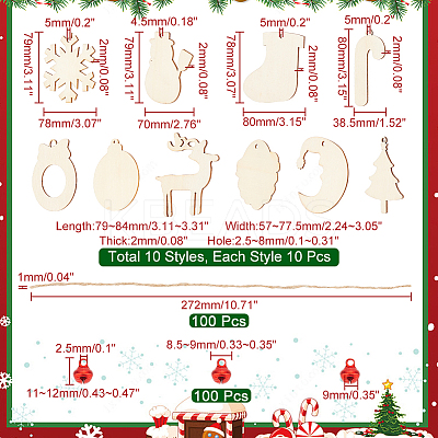 DIY Christmas Themed Pendant Decoration Making Kit DIY-WH0430-094-1