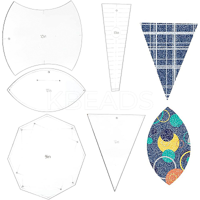 Transparent Acrylic Quilting Templates DIY-WH0381-004-1