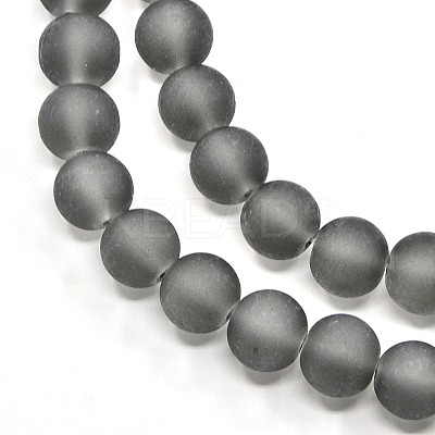Baking Paint Transparent Glass Bead Strands GLAA-S031-8mm-12-1