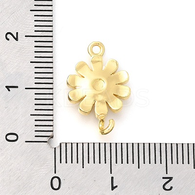 Brass Enamel Flower Links Connector Charms LS-KK-C121-04G-01-1