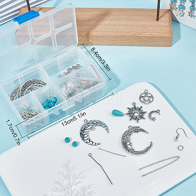 DIY Moon and Star Earring Making Kit DIY-SC0020-19-1