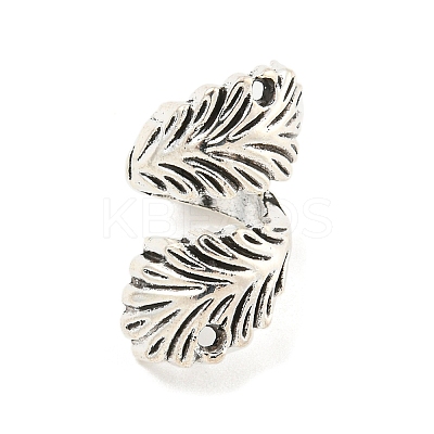 Tibetan Style Alloy Leaf Connector Charms FIND-M011-22AS-1