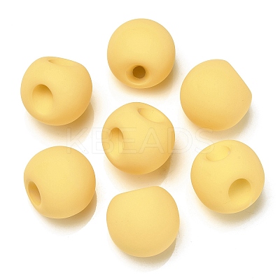 Rubberized Acrylic Beads OACR-G012-05B-1