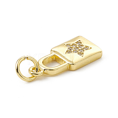 Brass Micro Pave Cubic Zirconia Pendants ZIRC-F132-50G-1