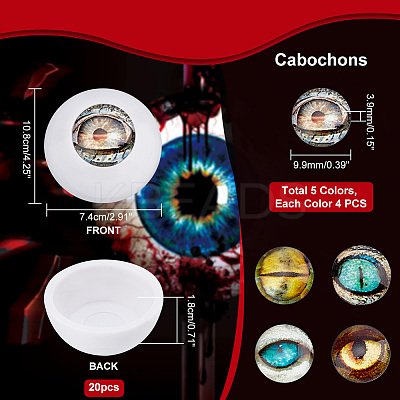 Plastic Doll Eyes DIY-PH0009-45-1