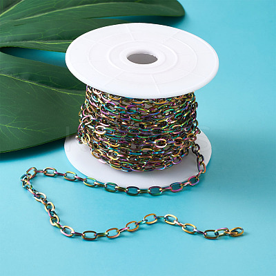 PVD Vacuum Plating 304 Stainless Steel Cable Chains CHS-TA0001-03MC-1
