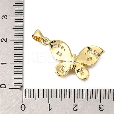 Rack Plating Brass Micro Pave Cubic Zirconia Pendants ZIRC-F142-15A-G-1