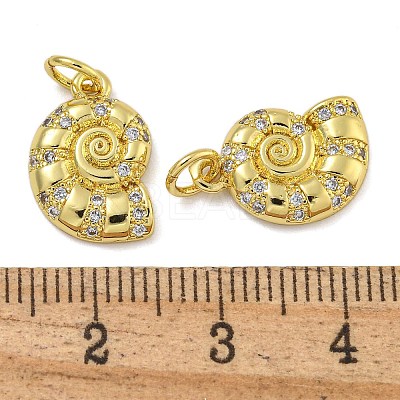 Rack Plating Brass Micro Pave Cubic Zirconia Pendants X-KK-I718-27G-01-1