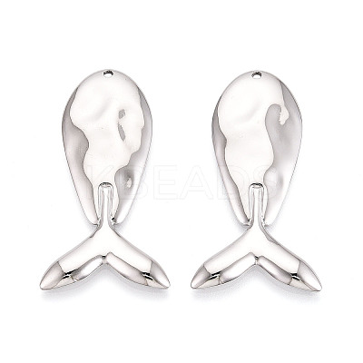 304 Stainless Steel Whale Big Pendants STAS-T069-16P-1