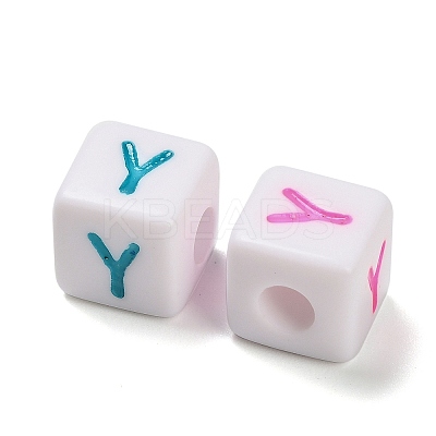Opaque Acrylic Beads OACR-I022-01Y-1