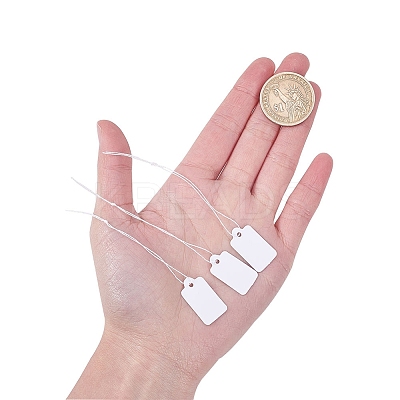 White Rectangle Jewelry Price Tags TOOL-C003-02-1