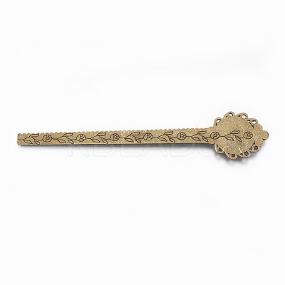 Tibetan Style Alloy Cabochon Setting PALLOY-E449-06AB-1