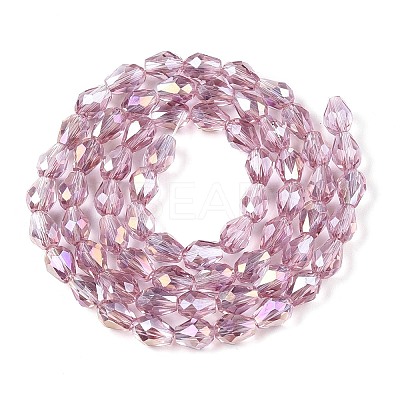 Transparent Electroplate Glass Beads Strands LS-EGLA-N013-T4mm-B02-1