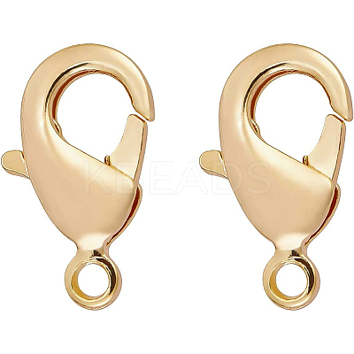 Brass Lobster Claw Clasps KK-BC0005-79G-NF-1