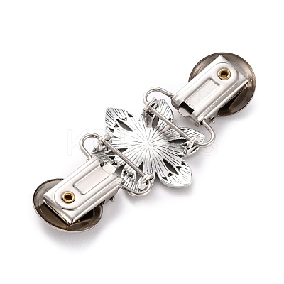Vintage Alloy with Rhinestone Cardigan Clips JEWB-B002-06AS-1