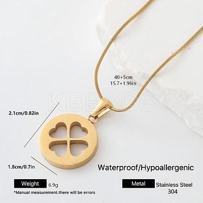 304 Stainless Steel Pendant Necklaces for Women OQ4626-5-1