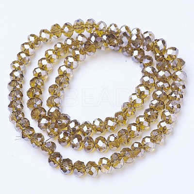 Electroplate Glass Beads Strands EGLA-A034-T8mm-A12-1