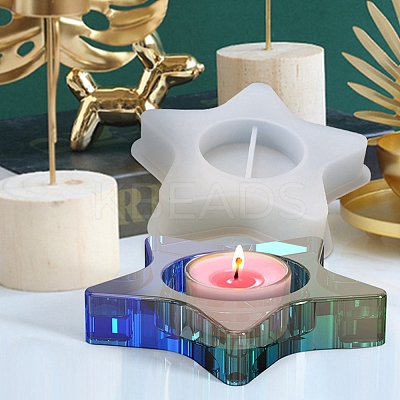Star Candle Holder Silicone Molds DIY-I046-13-1