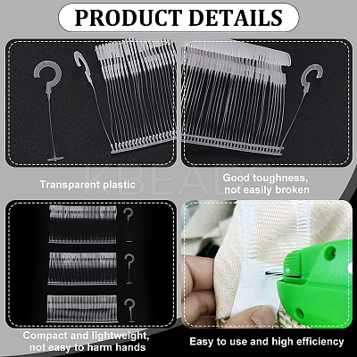 3000Pcs 3 Styles Plastic Standard Tagging Gun Fasteners AJEW-FG0004-18A-1