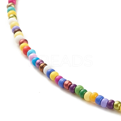 Glass Seed Beaded Necklace NJEW-JN03825-01-1