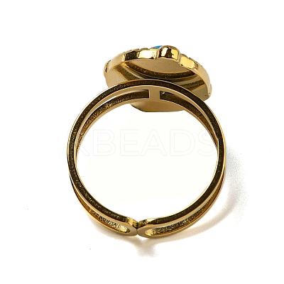Ion Plating(IP) Oval 304 Stainless Steel Open Cuff Rings STAS-Z060-12G-1