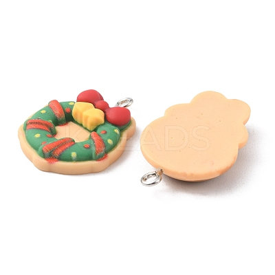 14Pcs 7 Styles Christmas Theme Opaque Resin Pendants FIND-FS0001-51-1
