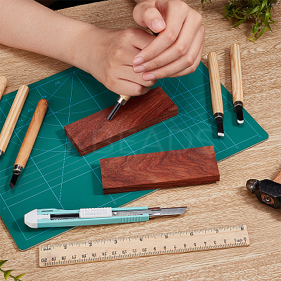 Unfinished Sandalwood for Knife Handle Crafts WOOD-WH0036-07-1