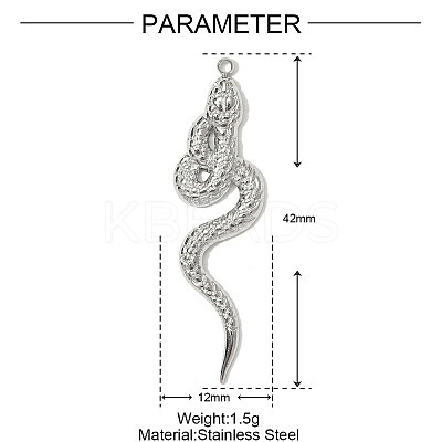 304 Stainless Steel Pendants STAS-OY001-10P-1