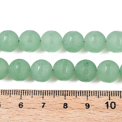 Frosted Natural White Jade Beads Strands G-T138-10mm-209D-1