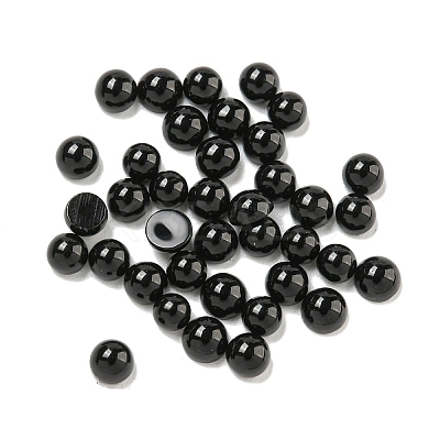 Natural Black Stone Cabochons G-Q173-01A-17-1