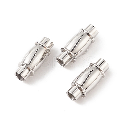 Tarnish Resistant 304 Stainless Steel Magnetic Clasps with Glue-in Ends STAS-K006-30C-3mm-1