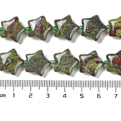 Natural Dragon Blood Jasper Beads Strands G-NH0005-011B-1