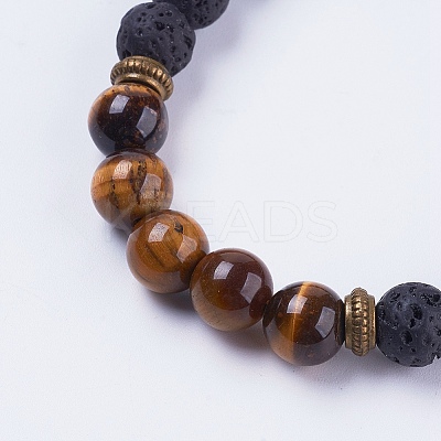 Adjustable Nylon Cord Braided Bead Bracelets LS-BJEW-F308-57G-1