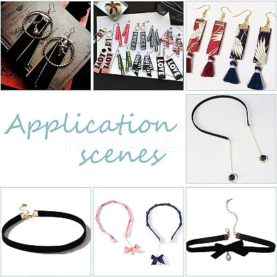 72Pcs 12 Style Iron Ribbon Ends IFIN-PH0001-87-1
