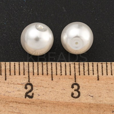 Baking Paint Pearlized Glass Pearl Round Beads HY-S004-01E-1