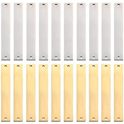 20Pcs 2 Colors 304 Stainless Steel Connector Charms STAS-SC0008-99-1