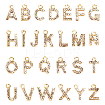 2 Sets Alloy Rhinestone Charms ENAM-TA0008-99LG-1