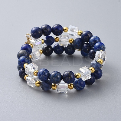 Two Loops Fashion Wrap Bracelets BJEW-JB04689-02-1
