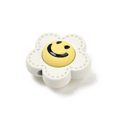 Spray Painted Alloy Beads PALLOY-S038-14E-1