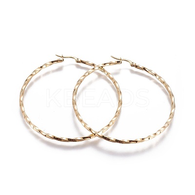 304 Stainless Steel Big Hoop Earrings LS-EJEW-L226-009C-1