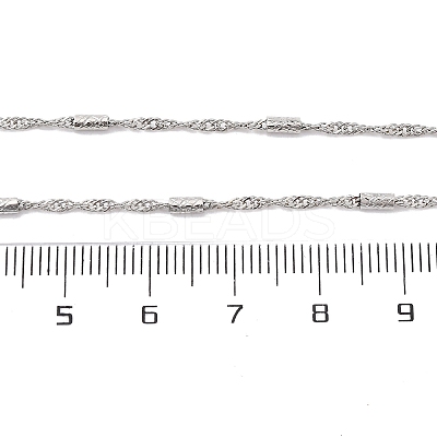 Brass Singapore Chains Necklaces for Women NJEW-D302-04P-1