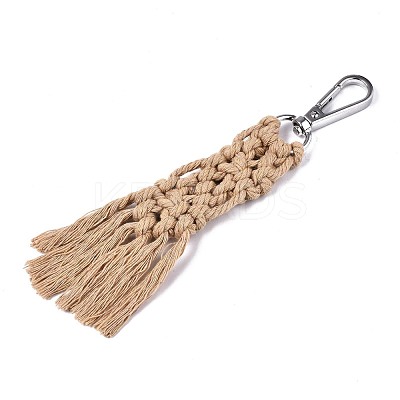 Polycotton(Polyester Cotton) Tassel Big Pendants Decorations FIND-R089-11-1