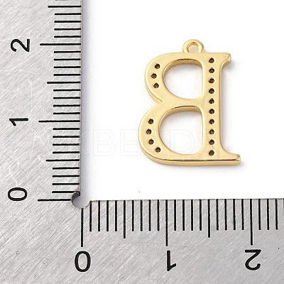 Rack Plating Brass Micro Pave Cubic Zirconia Pendant KK-H449-76G-10-1