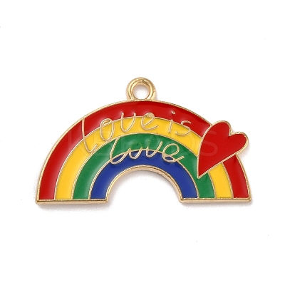 Alloy Enamel Pendants ENAM-A137-07LG-1